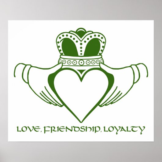 Poster Imprimé/affiche irlandais Claddagh (Devant)