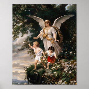 Poster Imprimé Ange Gardien Vintage par Plockhorst