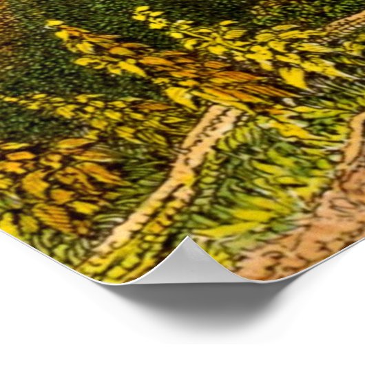 Poster imprimé antique de la maison Abbotsford (Coin)