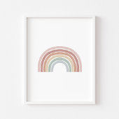Poster imprimé arc-en-ciel boho pastel