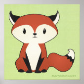 Poster Imprimé Baby Fox (Devant)