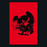 Poster imprimé - Black & Red Pop Art<br><div class="desc">Imaginaire Art Skull Skeleton Poster Imprimer - Black & Red Heavy Metal Punk Rock College Pop Art</div>