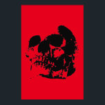 Poster imprimé - Black & Red Pop Art<br><div class="desc">Imaginaire Art Skull Skeleton Poster Imprimer - Black & Red Heavy Metal Punk Rock College Pop Art</div>
