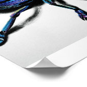 Poster Imprimé bleu (Coin)