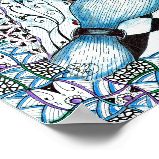 Poster Imprimé Blue Panda World (Coin)