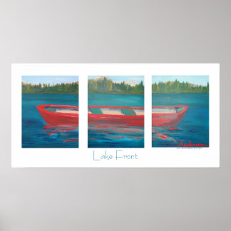 Poster Imprimé Canot rouge