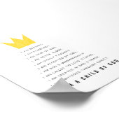 Poster imprimé d'affirmation des enfants chrétiens (Coin)