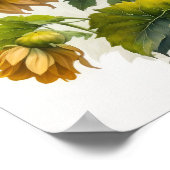 Poster imprimé Dahlias Jaune (Coin)