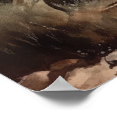 Poster imprimé d'art de chien canadien (Coin)