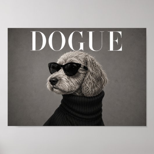 Poster Imprimé d'art de chien chic Cockapoo (Devant)
