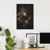 Poster Imprimé d'art de petit oiseau roitelet d'automne M (Bureau à domicile)