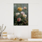 Poster Imprimé d'art mural Ranunculus, Antique Spring (Cuisine)
