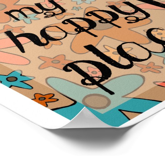 Poster Imprimé d'art "Vous êtes mon endroit heureux" (Coin)