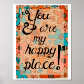 Poster Imprimé d'art "Vous êtes mon endroit heureux" (Devant)