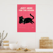 Poster Imprimé de cocktail de chat impertinent, mur de l' (Cuisine)