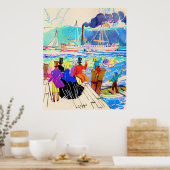 Poster imprimé de course de yachts du 19e siècle (Cuisine)