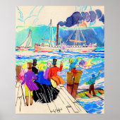 Poster imprimé de course de yachts du 19e siècle (Devant)