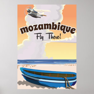 Poster imprimé de l'affiche de voyage du Mozambique