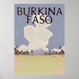 Poster imprimé de l'affiche de voyage du paysage du Burki