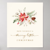 Poster Imprimé de Noël élégant Boho verdure (Devant)