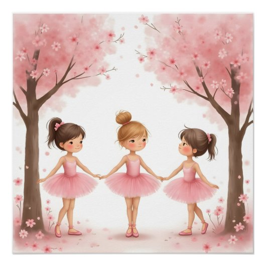 Poster Imprimé de Pirouettes de Pétales (Devant)