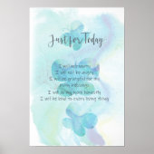 Poster imprimé de prière Reiki | Juste pour aujour (Devant)