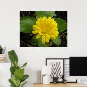 Poster Imprimé de Souci Jaune Clair (Bureau à domicile)