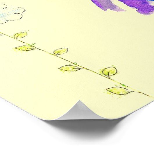 Poster imprimé de train arc-en-ciel customisé (Coin)