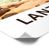 Poster Imprimé de voyage de Lanzarote Espagne (Coin)