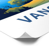 Poster Imprimé de voyage de Vancouver Canada (Coin)