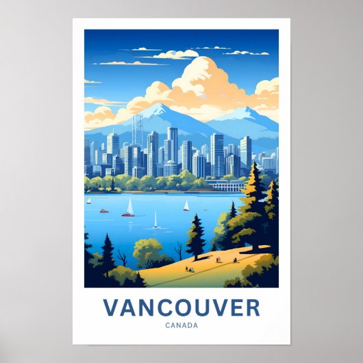 Poster Imprimé de voyage de Vancouver Canada (Devant)