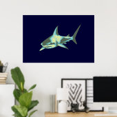 Poster imprimé décoratif de requin (Bureau à domicile)