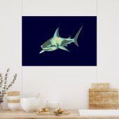 Poster imprimé décoratif de requin (Cuisine)