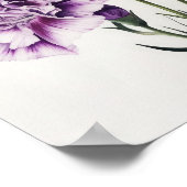 Poster imprimé d'oeillets violets (Coin)