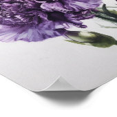 Poster imprimé d'oeillets violets (Coin)