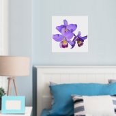 Poster imprimé du groupe d'orchidées violettes dro (In situ (chambre))
