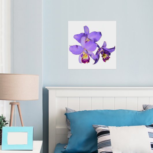 Poster imprimé du groupe d'orchidées violettes dro (In situ (chambre))