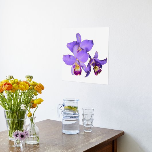 Poster imprimé du groupe d'orchidées violettes dro (Couchage (Cuisine))