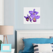 Poster imprimé du groupe d'orchidées violettes gau (In situ (chambre))
