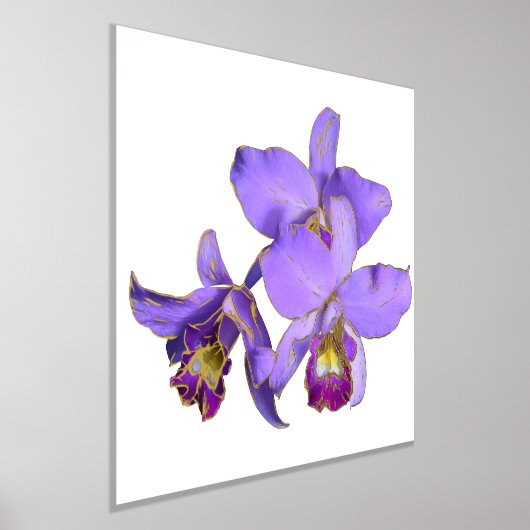 Poster imprimé du groupe d'orchidées violettes gau (Poser)