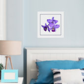 Poster imprimé du groupe orchidée violet en argent (In situ (chambre))