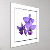 Poster imprimé du groupe orchidée violet en argent (Poser)