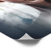 Poster imprimé d'une femme avec une tête de fleurs (Coin)