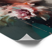 Poster imprimé d'une femme avec une tête de fleurs (Coin)