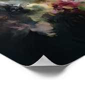 Poster imprimé d'une femme avec une tête de fleurs (Coin)