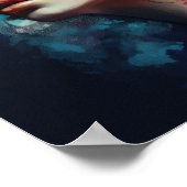 Poster imprimé d'une femme avec une tête de fleurs (Coin)