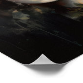 Poster imprimé d'une femme avec une tête de fleurs (Coin)