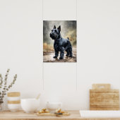Poster imprimé écossais Terrier Dog Art (Cuisine)