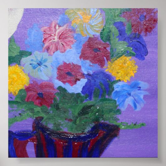 Poster imprimé fleurs (Devant)