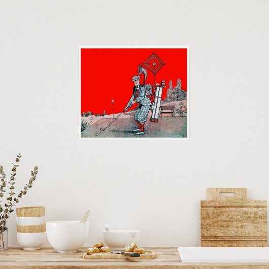 Poster Imprimé Golf vintage (Cuisine)